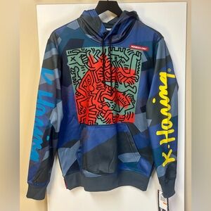 Keith Haring x Members Only Blue Graphic Hoodie - NWT